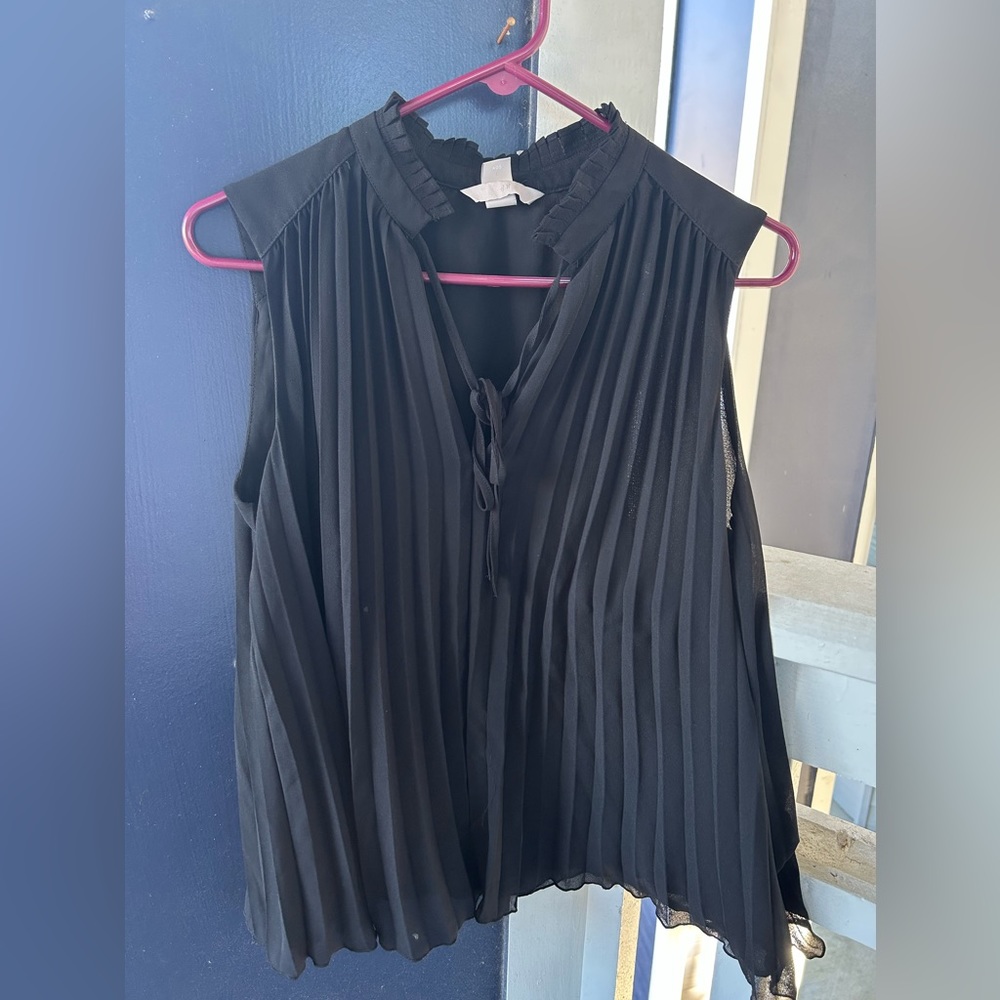 H&M Black Sheer Sleeveless Tank Top